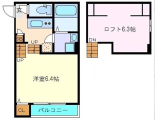 北仙台駅 徒歩13分 2階の物件間取画像